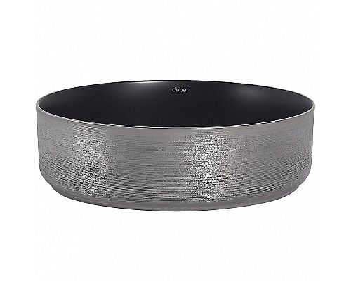 Раковина-чаша Abber Bequem 40 AC2109BS Черная матовая Серебро