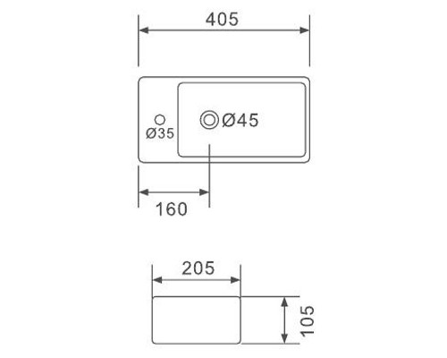 Раковина Gappo 40 R Белая