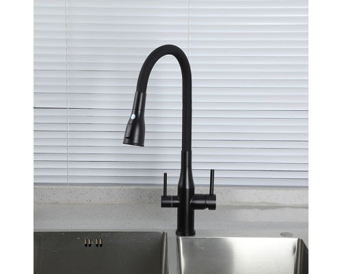 Смеситель для кухни Gappo G4399-66 Черный матовый