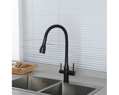 Смеситель для кухни Gappo G4399-66 Черный матовый