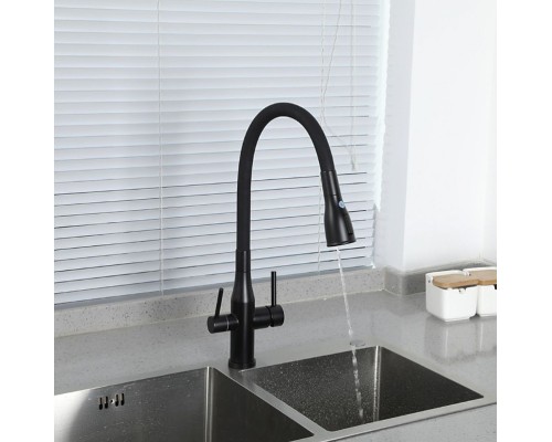 Смеситель для кухни Gappo G4399-66 Черный матовый