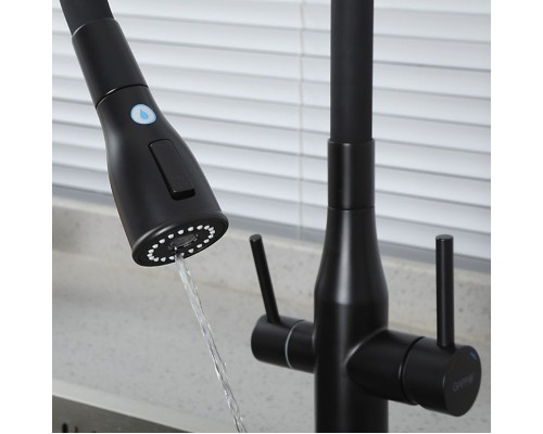 Смеситель для кухни Gappo G4399-66 Черный матовый