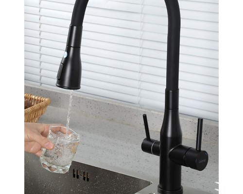 Смеситель для кухни Gappo G4399-66 Черный матовый