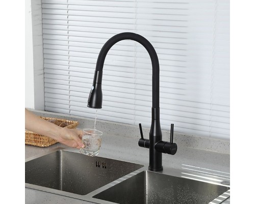 Смеситель для кухни Gappo G4399-66 Черный матовый