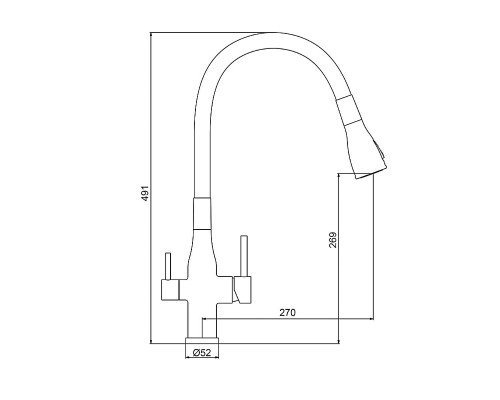 Смеситель для кухни Gappo G4399-66 Черный матовый