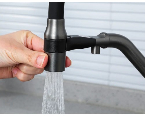 Смеситель для кухни Gappo G4398-89 Оружейная сталь Черный