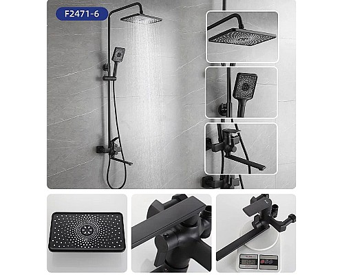 Душевая система Frap H71-6 F2471-6 Черная матовая Душевая система Frap H71-6 F2471-6 Черная матовая
