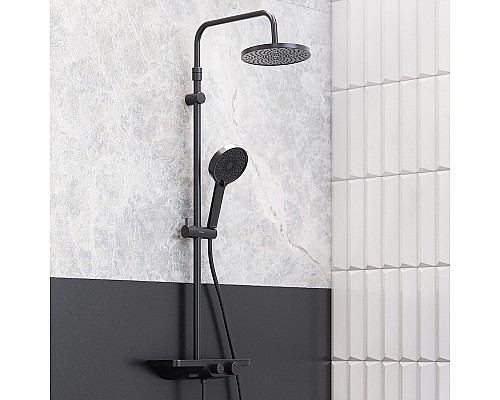 Душевая система Damixa Apollo 947730300 Черная матовая