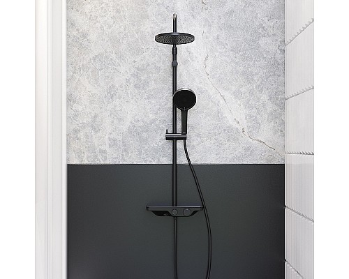 Душевая система Damixa Apollo 947730300 Черная матовая