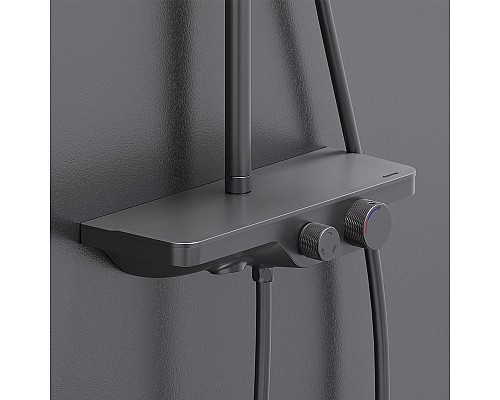 Душевая система Damixa Apollo 947730300 Черная матовая