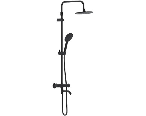 Душевая система Damixa Jupiter 977810300 с термостатом Черная матовая