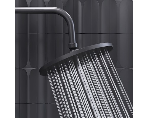 Душевая система Damixa Jupiter 977810300 с термостатом Черная матовая
