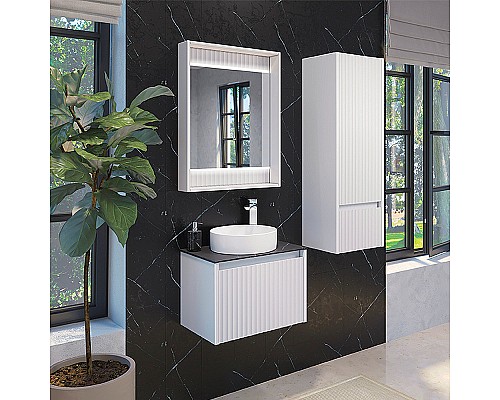 Зеркало Comforty 60 00-00001278 с подсветкой Белое с бесконтактным выключателем