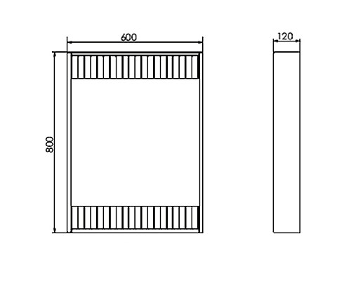 Зеркало Comforty 60 00-00001278 с подсветкой Белое с бесконтактным выключателем