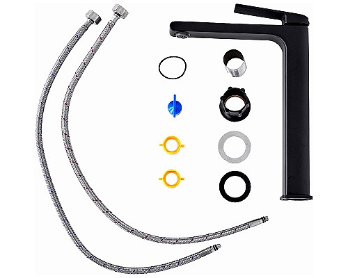 Смеситель для раковины Orange Gauss M30-121b Черный матовый