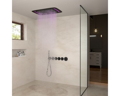 Душевая система Timo Saona SX-2319/03SM с термостатом Черная