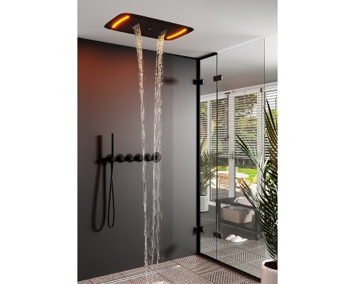 Душевая система Timo Saona SX-2319/03SM с термостатом Черная