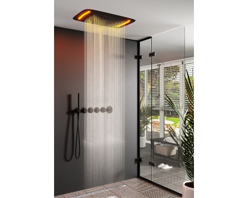 Душевая система Timo Saona SX-2319/03SM с термостатом Черная