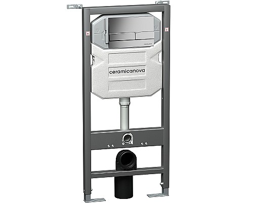 Инсталляция Ceramicanova Envision CN1002M для унитаза с клавишей смыва Хром матовый