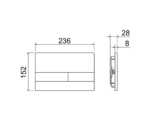 Инсталляция Ceramicanova Envision CN1002M для унитаза с клавишей смыва Хром матовый