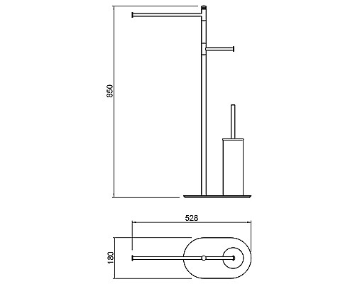 Напольная стойка Timo Saona 13085/17 Золото матовое