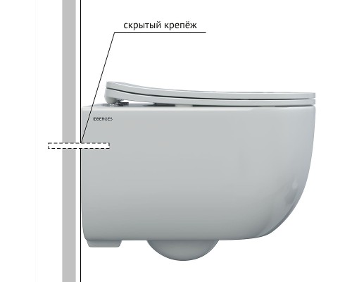 Унитаз Berges Ventas Rimless подвесной с сиденьем Микролифт