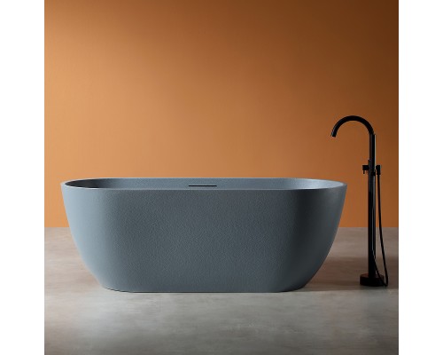 Ванна из искусственного камня Abber Frankfurt 170x75 AM9941G Серая без гидромассажа