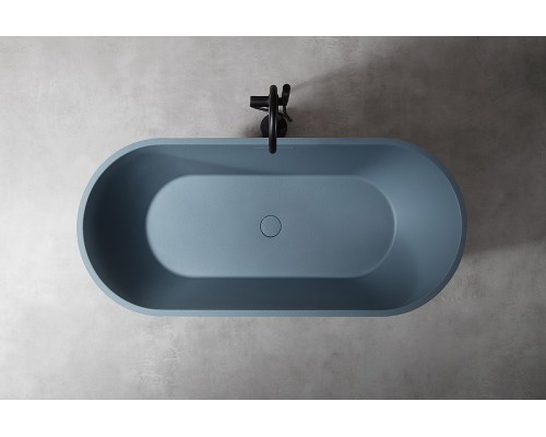 Ванна из искусственного камня Abber Frankfurt 170x75 AM9941G Серая без гидромассажа