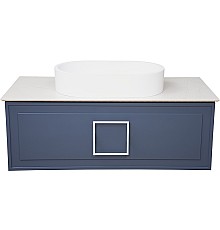 Тумба под раковину La Fenice Cubo 100 FNC-01-CUB-BG-100 подвесная Синяя матовая