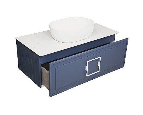 Тумба под раковину La Fenice Cubo 100 FNC-01-CUB-BG-100 подвесная Синяя матовая