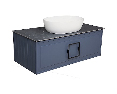 Тумба под раковину La Fenice Cubo 100 FNC-01-CUB-BG-100 подвесная Синяя матовая