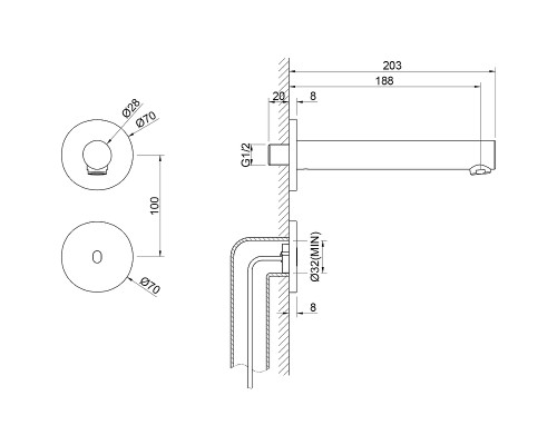 Смеситель для раковины Timo Saona 2373/03SM Черный матовый