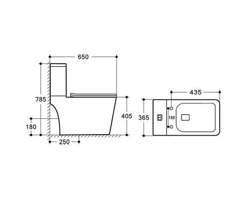Унитаз компакт Vincea Hope VT2B-201 без бачка и сиденьем Микролифт