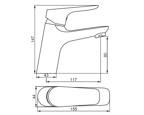 Смеситель для раковины Damixa Jupiter 770210001 Хром
