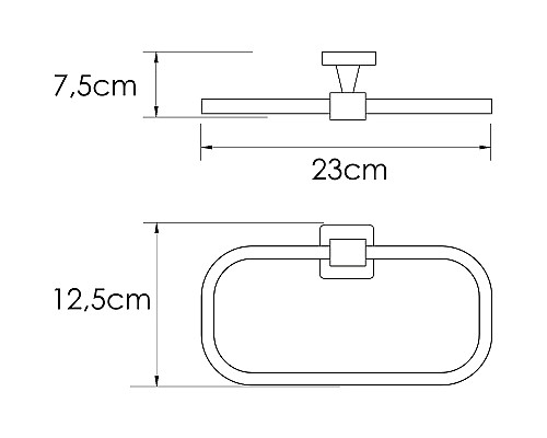 Кольцо для полотенец WasserKRAFT Rhin K-8760 Хром