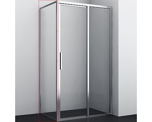 Душевая стенка WasserKRAFT Lopau 90 32S07-RP90 профиль Хром стекло прозрачное
