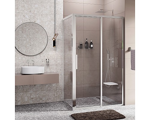 Душевая стенка WasserKRAFT Lopau 90 32S07-RP90 профиль Хром стекло прозрачное