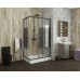 Душевой уголок Niagara Eco 100х80 NG-018-14Q BLACK профиль Черный стекло прозрачное с рисунком