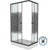 Душевой уголок Niagara Eco 100х80 NG-018-14Q BLACK профиль Черный стекло прозрачное с рисунком