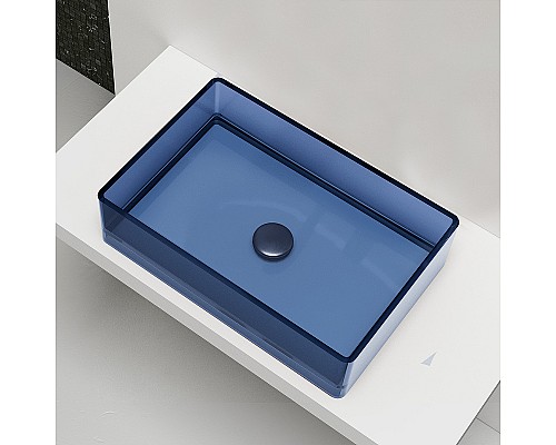 Раковина-чаша Abber Kristall 60 AT2803Saphir Синяя