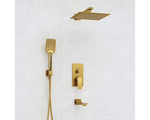 Душевая система WasserKRAFT A175571 Золото матовое