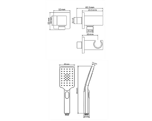 Душевая система WasserKRAFT A175571 Золото матовое