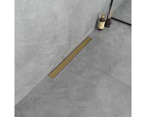 Душевой лоток Boheme Premium Linear 60 982-60-MG с решеткой Золото матовое Душевой лоток Boheme Premium Linear 60 982-60-MG с решеткой Золото матовое