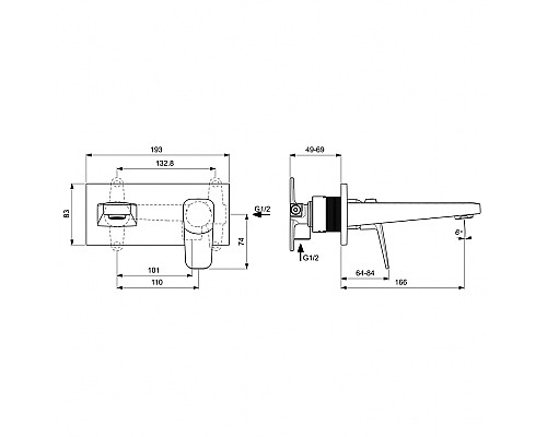 Смеситель для раковины Ideal Standard Ceraplan BD244XG Черный матовый
