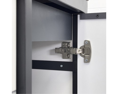 Тумба с раковиной Comforty Лозанна 100 00-00013800 под стиральную машину Белая глянцевая Калакатта Блэк