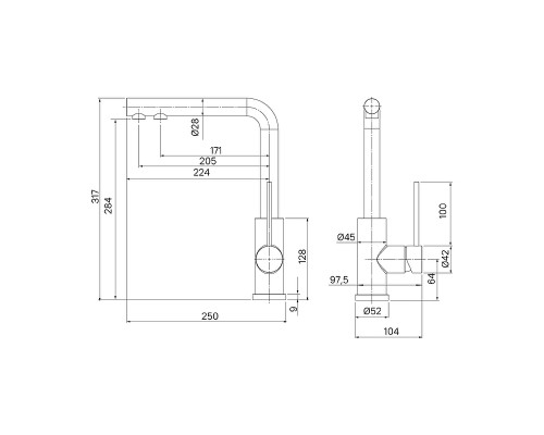 Смеситель для кухни Iddis Rule RULSBLFi05 Хром