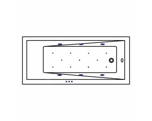 Акриловая ванна Whitecross Wave 180x80 с гидромассажем