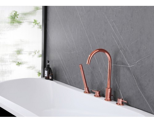 Смеситель на борт ванны Abber Wasser Kreis Розовое золото