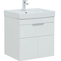 Тумба под раковину Aquanet Ирис new 60 310148 подвесная Белая глянцевая