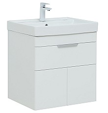 Тумба под раковину Aquanet Ирис new 60 310148 подвесная Белая глянцевая